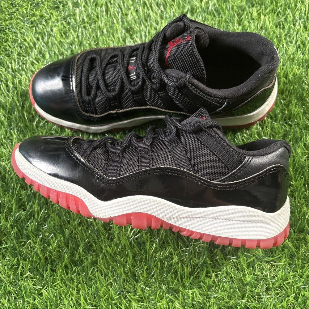 Nike Air Jordan 11 Retro Low GS Bred Black Varsity Red FV5116-006 Size 3Y
